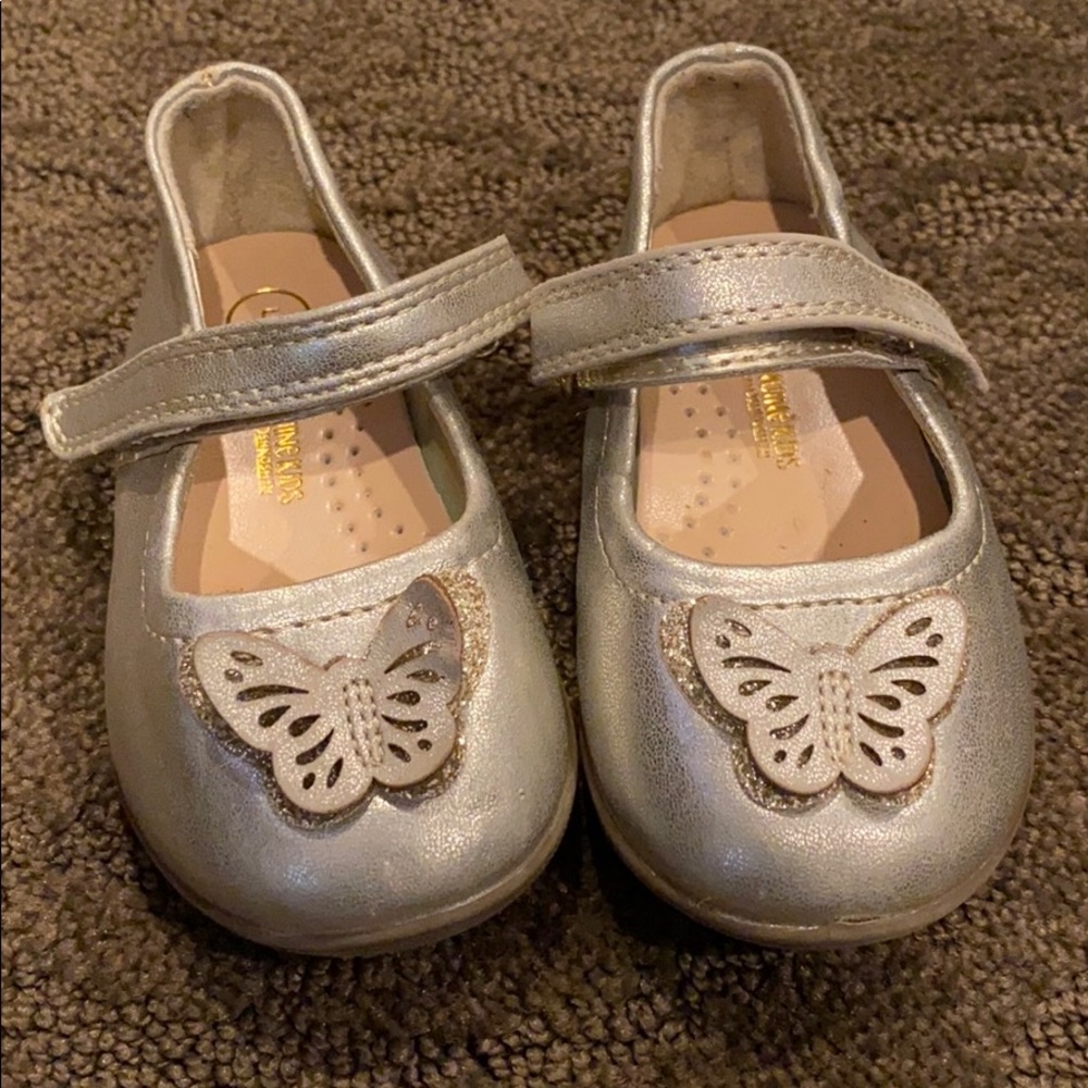 Gold butterfly maryjane style shoe